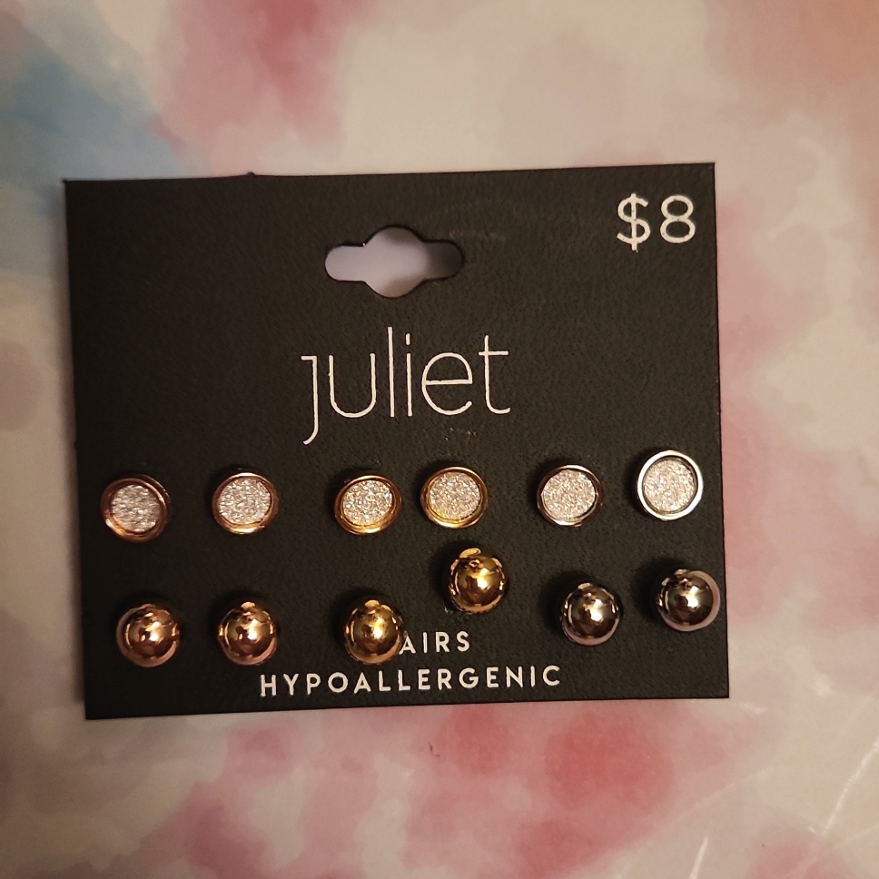Juliet Hypoallergenic Earings 6 Pairs